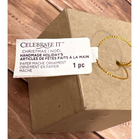 Celebrate It Paper Mache Cube Ornament DIY CHristmas Craft 427707 - Picture 3 of 4